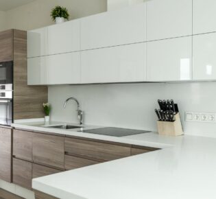 modern kitchen design with built in appliances